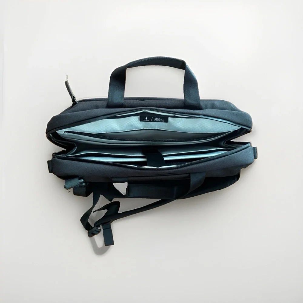 ALPAKA Elements Tech Brief Pro Black Laptop Briefcase Messenger Bag NWOT